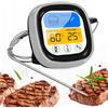 NONE Termometro Digitale da Cucina per Carne con Timer e Allarme, Display LCD Retroilluminato, Sonda per Forno, Griglia, Affumicatore, BBQ, Misuratore di Temperatura per Alimenti, 5 Livelli di Cottura,