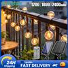 newstyle Luci Solari da Esterno con Telecomando, 10-50 Lampadine LED G40 Infrangibili, Risparmio Energetico, Ecologiche, Ricarica Solare per Esterni, Ricarica USB per Interni, Dimmerabili, Timer,