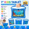 ATMPC Tablet ATMPC da 7 pollici per bambini con Android 14, processore quad-core, configurazione avanzata con 4GB di RAM (2GB + 2GB con ingrandimento) + 32GB di memoria, batteria da 3500mAh, schermo IPS HD,
