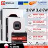 ECGSOLAX Batteria al Litio LiFePO4 100Ah 12.8V/25.6V + Inverter Off-grid 2kW/3.6KW 12V/24V per Backup Domestico, Uso di Emergenza, Sistemi di Energia Solare
