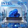 LENO NUOVO Laptop 14.1" Windows 11 16GB RAM 2TB SSD Intel N3700 Pro Notebook Gamer Display 1920*1080 Computer PC Ultra Sottile per Ufficio e Studio