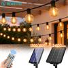 newstyle Luci Solari a Stringa G40 per Esterni Impermeabili con Telecomando, 3 Modalità di Illuminazione, Dimmerabili, per Giardino, Patio e Feste