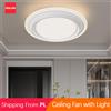 IRALAN Ventilatore da soffitto moderno con luce LED e telecomando, dimmerabile, per interni, decorazione per la casa, 6 velocità, ventilatore senza pale con luce LED per raffreddamento.