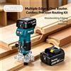 Makita Fresatrice compatta a batteria Makita DRT52 senza spazzole a lunga durata, DRT52Z, 18V piattaforma LXT, per lavori di precisione multi-tasking, finitura dei bordi e scanalature a profondità stabile.