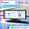 Podofo Lettore Smart da 10,26 Pollici con Apple CarPlay, Android AUTO, Apple Airplay, Supporto per Musica, Video e Telecamera Posteriore