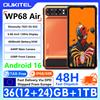 OUKITEL [Spedito dall'Europa] OUKITEL WP68 Air 5G Telefono Robusto Ultra-Sottile 11,9mm Display HD+ da 6,88 Pollici 36(12+24)GB RAM+512GB ROM MediaTek Dimensity 7025 5G Batteria 8000mAh Ricarica Rapida 45W