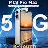 K-Touch Original M18 Pro Max Telefoni Cellulari 5G Dual SIM Smartphone 7.3HD Android Fotocamera 16+48MP 7800mAh Wifi GPS Versione Globale Regalo Cellulari per Uomini e Donne