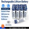 NONE Batteria Ricaricabile AA da 4300mWh, Batteria AAA da 1300mWh 1.5V per Telecomando, Console di Gioco, Campanello, Misuratore di Pressione Sanguigna, Batterie ad Alta Capacità