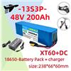 Ddadache 2026 Nuovissimo 48V 200000mAh 2000W 13S3P adatto per pacco batterie agli ioni di litio 18650 con caricabatterie BMS 54.6V per monopattino elettrico.