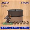 JAYO Filamento PLA Effetto Legno JAYO 2.2KG, 1.75mm, 1.1KG/Rotolo, 10-15% Fibra di Legno, Materiali per Stampa 3D