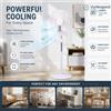 NONE Ventilatore a piantana da 45W con 3 velocità, altezza regolabile, oscillante, 90° ° Ventilatore da Pavimento Silenzioso a Rotazione, Potente Circolazione dell'Aria per Camera da Letto, Soggiorno,