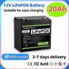 DAWEIKALA Batteria LiFePO4 12V 20Ah con BMS integrato, batteria ricaricabile al litio ferro fosfato a ciclo profondo per monopattini per bambini, barche, motori marini, senza tasse.