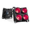 DJXFLI Luci Blinder LED COB 4x100W 6in1RGBWA/UV 4 Occhi 400W Luci per Pubblico DJ DMX Luci da Palcoscenico