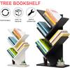 NONE Scaffale da scrivania a 5 ripiani a forma di albero, organizer compatto per libri da tavolo, scaffale autoportante in legno per libri, riviste, CD e decorazioni, scaffale salvaspazio per casa,