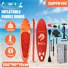 funwater Tavola SUP Gonfiabile Funwater con Set Completo di Accessori, Design Ultra Largo, Capacità di Carico Massima 200KG, Adatta per Viaggi in Famiglia, Fitness Acquatico, Yoga, Pesca, Utilizzo in Laghi e