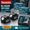 Makita Batteria originale Makita Li-ion BL1860B 18V 6.0Ah, interfaccia a scorrimento 18V LXT, compatibile con BL1815 BL1815N BL1820 BL1830B BL1850B BL1860, per BDF453SHE BDF454Z, 1-4 batterie o opzioni