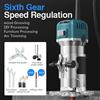Fresatrice per Legno Senza Spazzole 30000RPM, Trimmer Elettrico per Falegnameria, Utensile per Rifilatura del Legno Compatibile con Batteria Makita