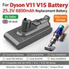 DAWEIKALA Batteria da 6800mAh 25.2V per aspirapolvere Dyson SV15, compatibile con Dyson Torque Drive Extra V11 Complete Extra V11 Fluffy Extra V11 Animal V15