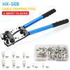 NONE Pinza Crimpatrice Manuale Portatile HX-50B per Terminali Esagonali da 6-50mm² / AWG 10-0