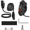 NONE Caricatore USB C per Moto QC3.0 PD 30W, Adattatore di Ricarica Rapida da Manubrio per Telefono e GPS, 12V 24V Impermeabile a Doppia Porta
