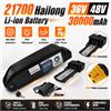 Batteria Hailong Downtube per Ebike 36V 48V 30Ah con celle 21700, pacco batterie al litio originale con caricabatterie per bicicletta elettrica, magazzino UE Polonia