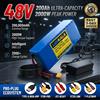 Nuova Batteria agli Ioni di Litio 48V 200000mAh 2000W 13S3P T+DC 200Ah, Adatta per Biciclette Elettriche e Monopattini Elettrici a 54.6V, con BMS, Spedizione Gratuita