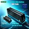 SMALL DEN Batteria agli ioni di litio 48V 15Ah Silver Fish 13 celle 18650 per monopattino elettrico pieghevole da 800W 1000W con BMS, senza tasse