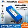 Batteria al Litio di Alta Qualità 36V 10S2P 100000mAh, Grande Capacità, Scarica 500W con BMS, Adatta per Batteria di Monopattino Elettrico + Caricabatterie