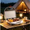 NONE Piastra Elettrica Portatile per Panini da 750W con Superficie Antiaderente, Macchina Compatta per Colazione, Ideale per Sandwich, Bistecca, Pollo, Bacon, Carne, per Uso Interno, Cucina di Casa,