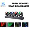 LSYNO Faro mobile a testa mobile da 180W con controllo DMX512 e audio, effetto luce RGBW rotante per DJ, discoteche, matrimoni, eventi e bar