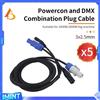 NONE Cavi Ibridi AICPOSE per Illuminazione da Palco, Cavo Combo a 3 Pin 1m 2m 5m 10m DMX Powercon Plus