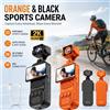 NONE Action Camera 2K HD, Schermo Ribaltabile da 3,2 Pollici, 280° ° Lente Rotante, Controllo tramite App, Tracciamento del Movimento per Sport all'Aperto