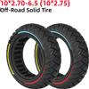 NONE Pneumatico Solido Fuoristrada 10x2.70-6.5 (10x2.75) da 10 Pollici 10*2.7-6.5 con Cerchio a Tre Colori per Monopattino Elettrico Kugoo G-Booster, Pneumatici Solidi Antiscivolo e Resistenti all'Usura