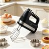 NONE Sbattitore Elettrico a 5 Velocità con Funzione Turbo Boost 300W, Fruste in Acciaio Inox, Ganci per Impasto, per Preparazione di Dolci e Pasticceria, AC 220‑240V