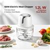 NONE Robot da Cucina Ricaricabile Wireless USB-C 180W con Ciotola in Vetro da 1,2L e 4 Lame in Acciaio Inox per Alimenti per Bambini e Tritare Aglio DC5V
