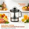 NONE Estrattore di Succo per Frutta da 25W per Uso Domestico, Base in Acciaio Inox, Contenitore da 0,7L Senza BPA, Avvio Automatico, Rotazione Bidirezionale per l'Estrazione Quotidiana di Succo di Arancia