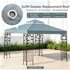 NONE Telo di Ricambio Impermeabile per Gazebo 3x3m con Fori di Drenaggio e Design Anti-Allagamento, Copertura Superiore in Poliestere con Protezione UV, Rete Traspirante e Angoli Rinforzati per Giardino,