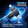 HEYGATE OTG Dual Interface USB3.2 Gen1 Type C Flash Drive 32GB 64GB 128GB 150MB/s Pendrive in Metallo ad Alta Velocità per Telefono, Laptop, PC