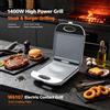 NONE Macchina per Grigliare Elettrica 1400W, Piastra per Panini e Sandwich, Piastra Antiaderente Verticale per Barbecue da Interno, per Uso Domestico, 220‑240V