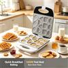 NONE Forno per Biscotti a Doppia Piastra Riscaldante 1400W con 12 Stampi Antiaderenti per la Preparazione di Biscotti, Dessert e Snack Fatti in Casa 220‑240V