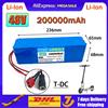 Pacco Batteria agli Ioni di Litio 48V 200Ah 2000W 13s3p 48V 18650 per Monopattino Elettrico 54.6V con BMS, Caricabatterie 54.6V e Batteria di Backup