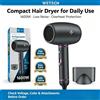 NONE Asciugacapelli compatto da 1600W, basso rumore 40dB, protezione dal surriscaldamento, funzione getto freddo con beccuccio concentratore, strumento per lo styling dei capelli per casa e viaggio,