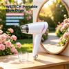NONE WETECH Asciugacapelli da Viaggio Pieghevole 1600W, Doppio Voltaggio 100‑240V, Asciugacapelli Portatile con Funzione Aria Fredda e Gancio per Appendere, Ideale per Acconciature a Casa e in Viaggio