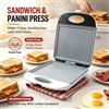 NONE Griglia Elettrica a Contatto con Piastra Antiaderente a Strisce Verticali WETECH W6107 220‑240V, 1400W, Macchina per Grigliare e Preparare Sandwich, Panini, Bistecche e Hamburger, Ideale per Brunch