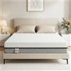 HOMCOM Materasso HOMCOM 140x200 cm, H3 di rigidità media, 20 cm di spessore; materasso ergonomico e traspirante in gel-memory-foam con rivestimento sfoderabile e lavabile; certificato Öko-Tex e CertiPUR.
