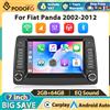 podofo Sistema Intelligente per Auto Podofo 2Din per Fiat Panda (2002-2012) Carplay Audio Auto Android Auto GPS Mirror Link WIFI+4G BT FM/RDS