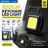Torcia LED da Portachiavi con Moschettone, 100Lm, Ricaricabile USB Tipo-C, Mini Luce Tascabile, Base Magnetica e Apribottiglie, Strumento Multi-Funzione EDC per Portachiavi, Borsa, Campeggio e