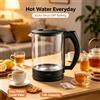 NONE Bollitore per Acqua Calda in Vetro Borosilicato Trasparente 1,5L 2200W, Ebollizione Rapida, Spegnimento Automatico, per Preparazione di Tè e Caffè, AC 220‑240V