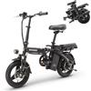NONE Bicicletta Elettrica Pieghevole SINOHON M3 per Pendolari Urbani, Motore 500W, Batteria al Litio 36V10.4Ah, Pneumatici da 14 Pollici