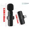 NONE Microfono Lavalier Wireless, Mini Microfono per Registrazioni Video, Interviste, Podcast, Vlog con Riduzione del Rumore